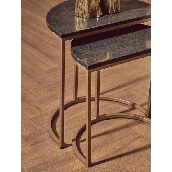Set di tavolini su marmuriniu stalviršiu 2 pz 28x45 cm Varana – Premier Housewares-image-3
