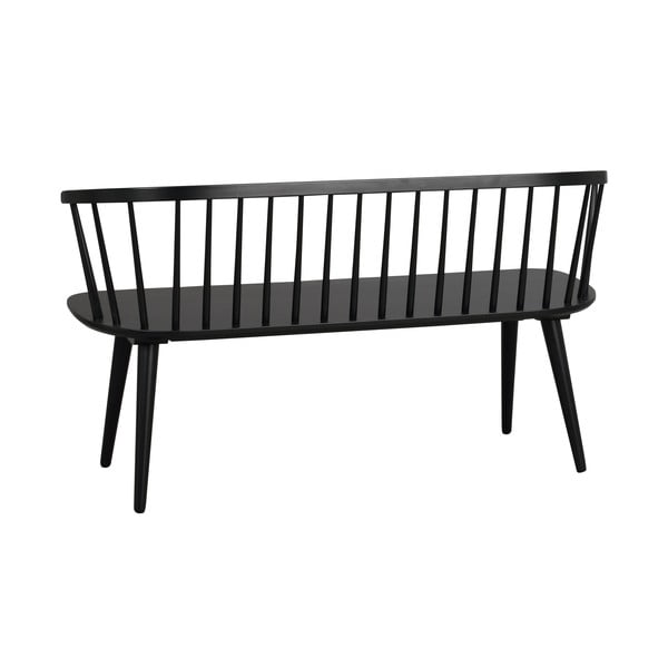 Panchina in legno nero Carmen - Rowico-image-1