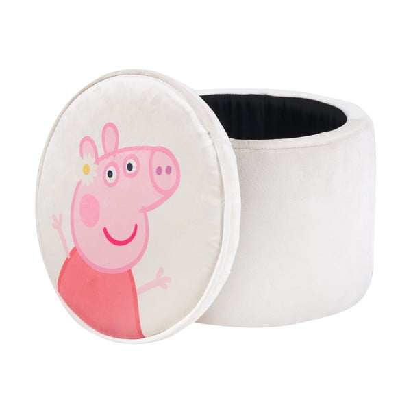 Pouf per bambini in velluto bianco Peppa Pig - Roba-image-2