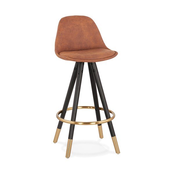 Marrone Mini sgabello da bar, altezza seduta 65 cm Bruce - Kokoon