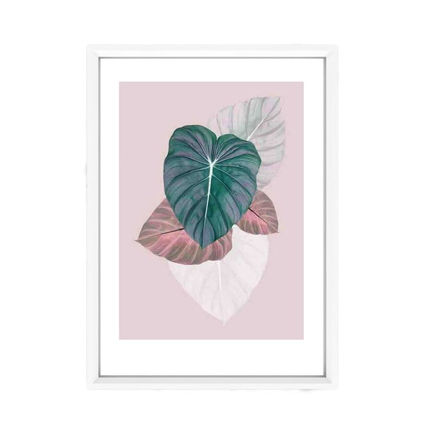 Poster in cornice bianca Alocasia, 33,5 x 23,5 cm - Piacenza Art