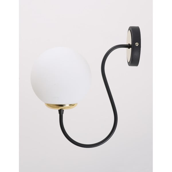 Lampada da parete bianca e nera ø 15 cm Oslo – Squid Lighting