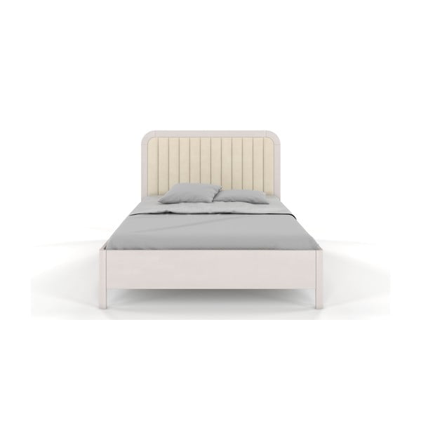 Letto matrimoniale in legno di faggio bianco Visby , 180 x 200 cm Modena - Skandica-image-2