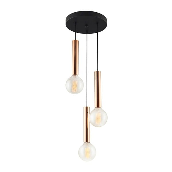 Lampada da soffitto con elementi in oro rosa Onda Tubo - Homemania Decor