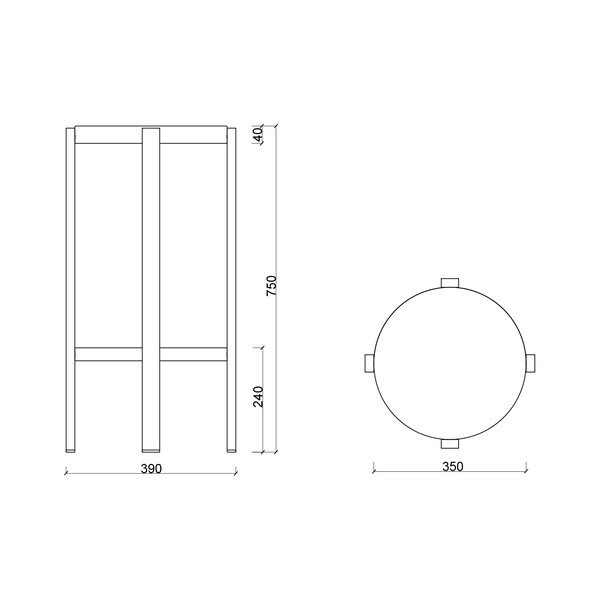 Sedia da bar grigio chiaro in acciaio (altezza della seduta 75 cm) Doon – noo.ma-image-4