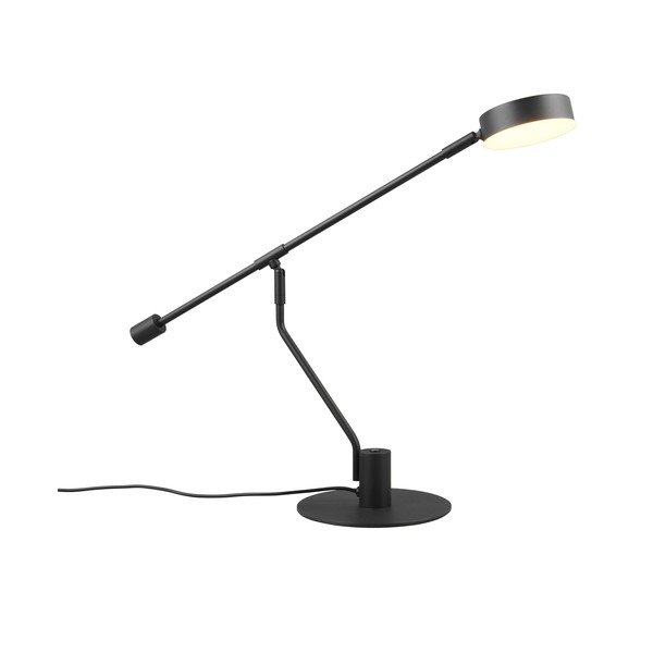 Lampada da tavolo LED nera opaca con struttura flessibile (altezza totale 64 cm) Manduro – Trio