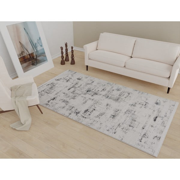 Tappeto lavabile grigio e crema 80x150 cm Gri - Vitaus-image-1