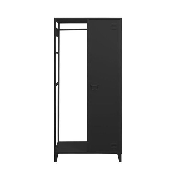 Armadio nero in metallo a vista  80x175 cm Salino - Støraa