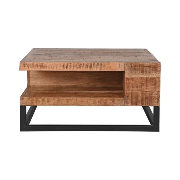 Tavolino in legno di mango in colore naturale 80x80 cm Cube - LABEL51