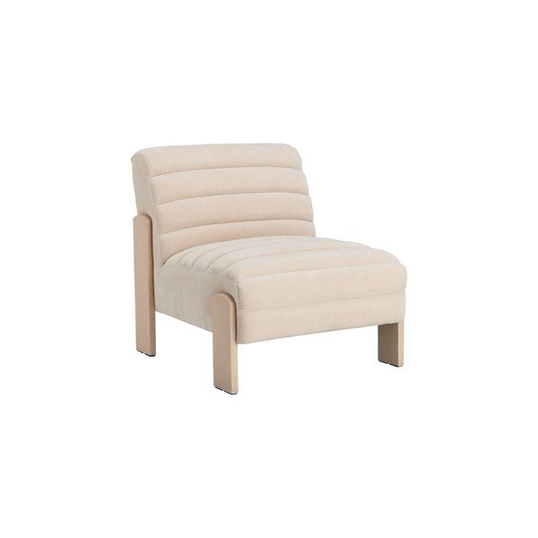 Poltrona beige con rivestimento in ciniglia Mums – Ellos Home