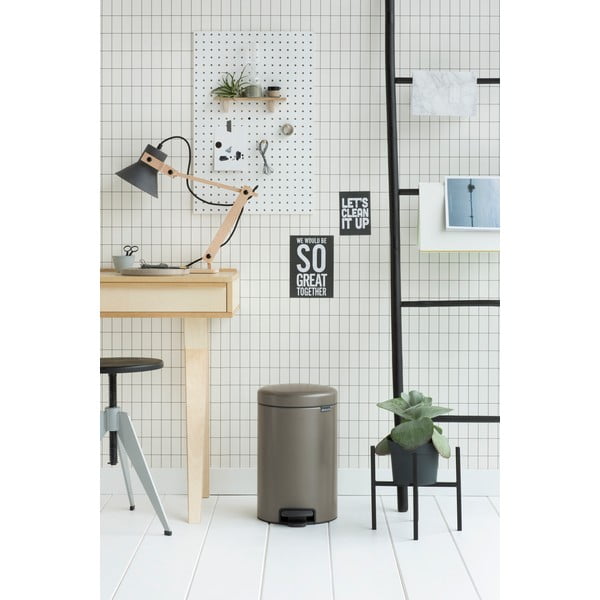 Bidone grigio in acciaio 12 l NewIcon - Brabantia-image-3