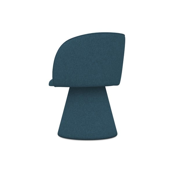 Sedia da pranzo blu in imbottito Maia – Makamii-image-3