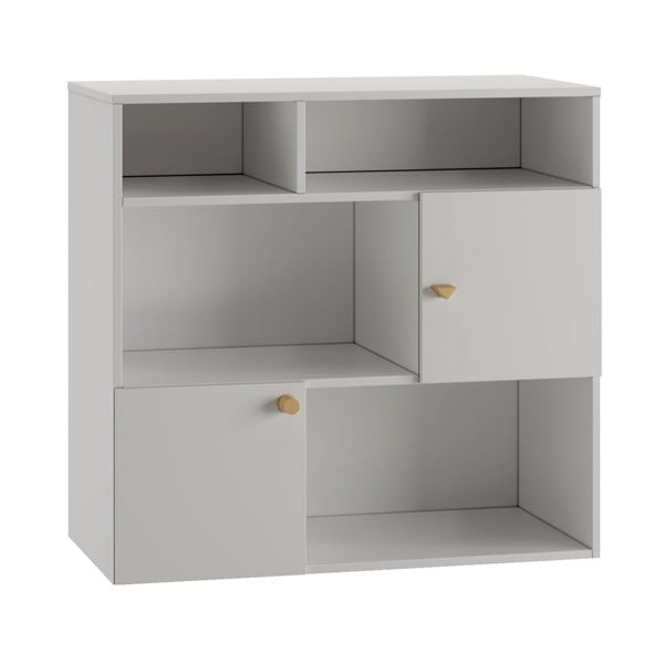 Libreria per bambini grigio chiaro 100x120 cm Cube - Pinio