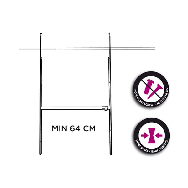 Binario telescopico bianco per indumenti - Compactor-image-3