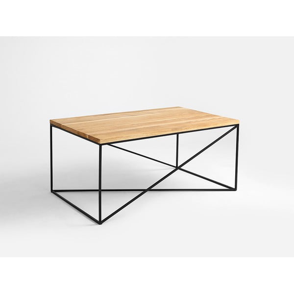 Tavolino in legno di quercia decorato, 100 x 60 cm Memo - CustomForm-image-2