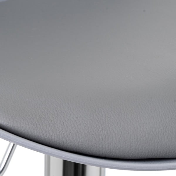 Sgabelli da bar grigi ad altezza regolabile in similpelle in set di 2 (altezza seduta 56,5 cm) - Casa Selección-image-4