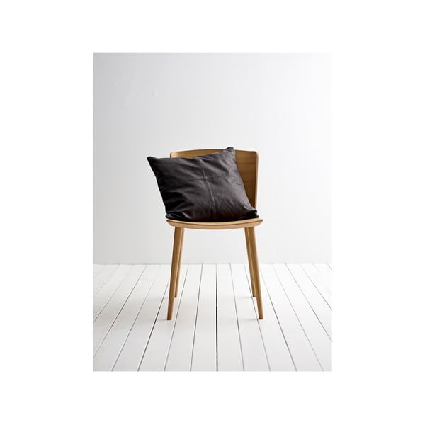 Cuscino Vincent in lana e pelle nera, 45 x 45 cm Lodge - Södahl-image-3
