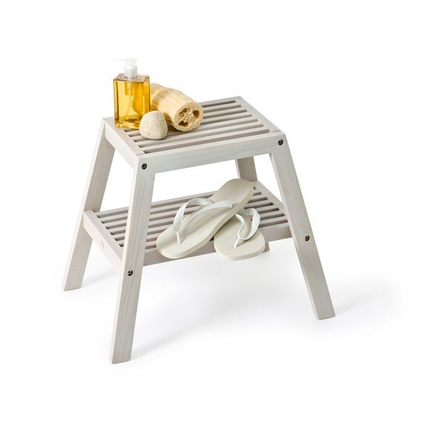 Sgabello in rovere grigio Sgabello Slatted - Wireworks-image-2