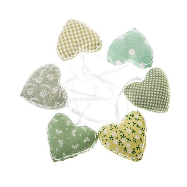 Set di 6 decorazioni da appendere Cuore verde - Dakls