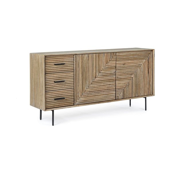 Credenza di colore naturale in mango massiccio 160x83x40 cm Darsey – Bizzotto