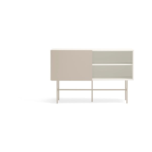 Cassettiera beige/color crema con porte scorrevoli 140x91x45 cm Nube – Teulat-image-3