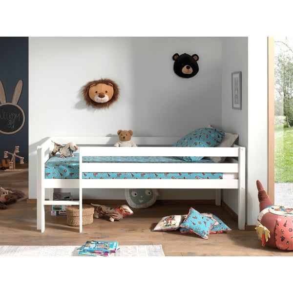 Letto rialzato per bambini bianco, 90 x 200 cm Pino - Vipack-image-1