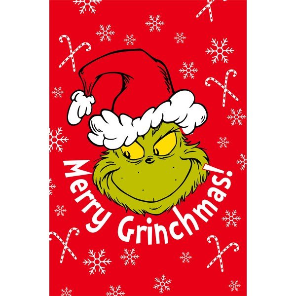 Coperta per bambini rossa in microflanella 100x150 cm Grinch – Jerry Fabrics