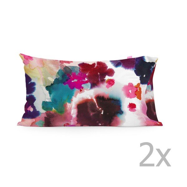 Sada 2 povlaků na polštář Happy Friday Bright Splash Printed, 50 x 80 cm