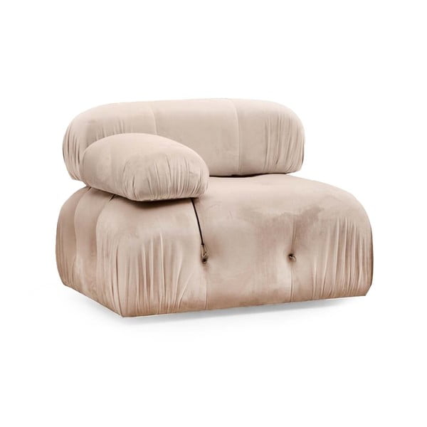 Modulo divano in velluto crema (angolo sinistro) Bubble - Artie