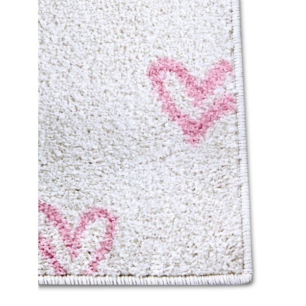 Tappeto per bambini rosa e bianco 120x170 cm Hearts - Hanse Home-image-3