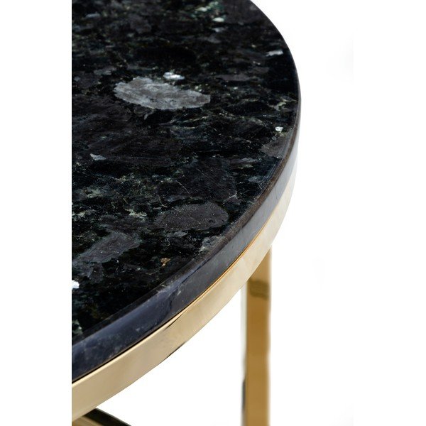 Tavolino in granito nero con base in oro , ⌀ 85 cm Crystal - RGE-image-4