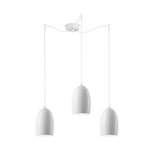 Pendente bianco a tre bracci UME S Glossy, ⌀ 14 cm Ume - Sotto Luce