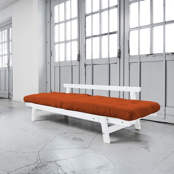Rozkládací pohovka Karup Step White/Orange-image-3