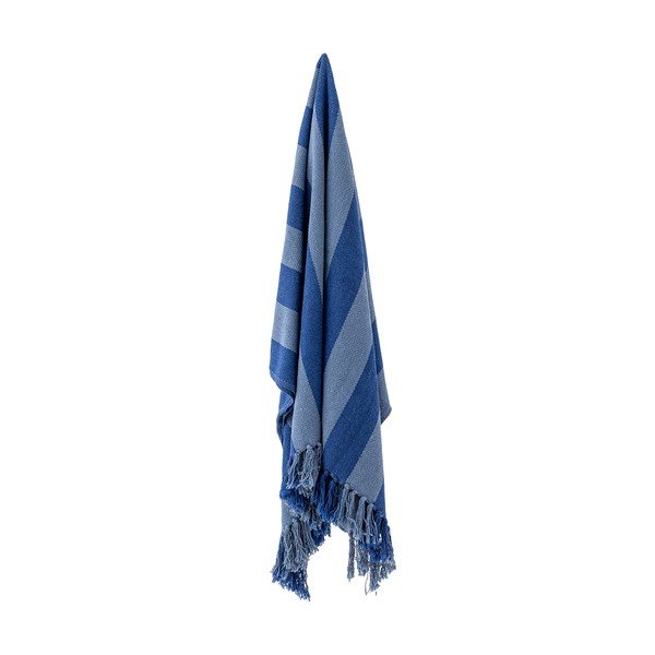 Coperta blu in cotone riciclato 130x160 cm Frello – Bloomingville-image-3