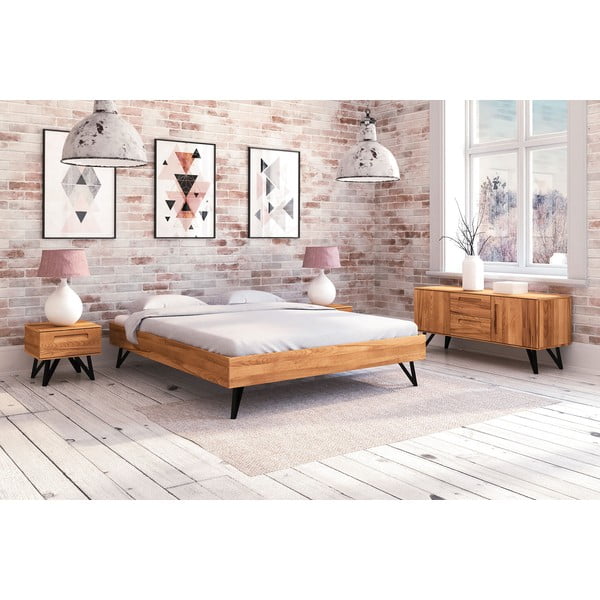 Letto matrimoniale in legno di faggio 160x200 cm Golo - The Beds-image-2