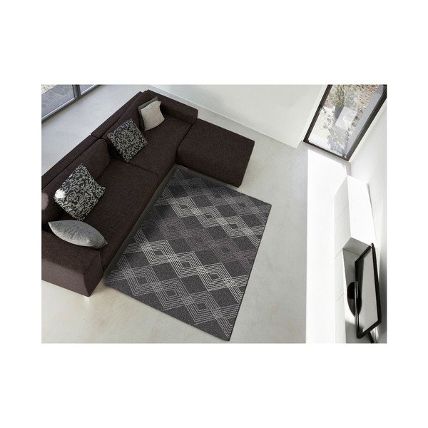 Tappeto nero Norway Geo, 120 x 170 cm - Universal-image-1