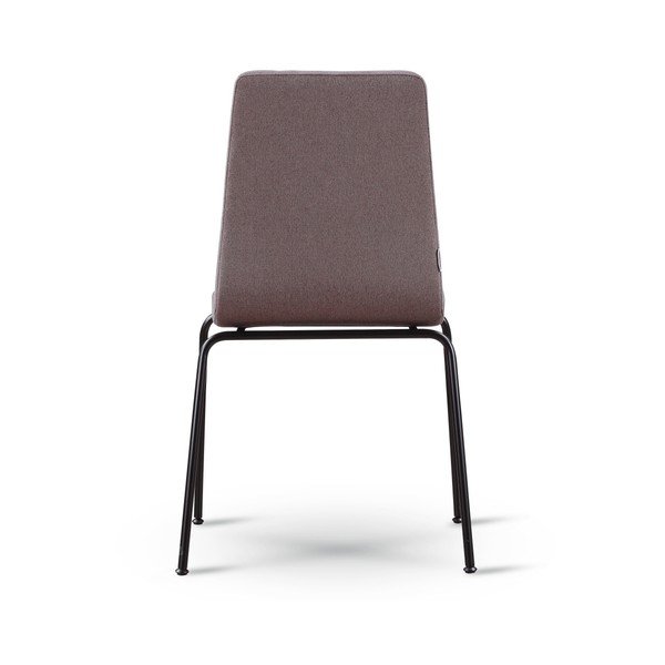 Set di 2 sedie grigio-marrone con gambe nere - Garageeight-image-2