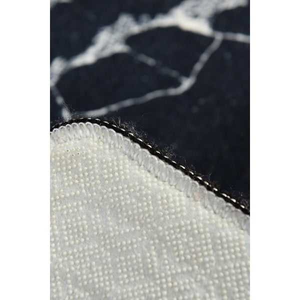 Tappeto da bagno bianco e nero con motivo in marmo Marmo, 60 x 40 cm - Foutastic-image-4