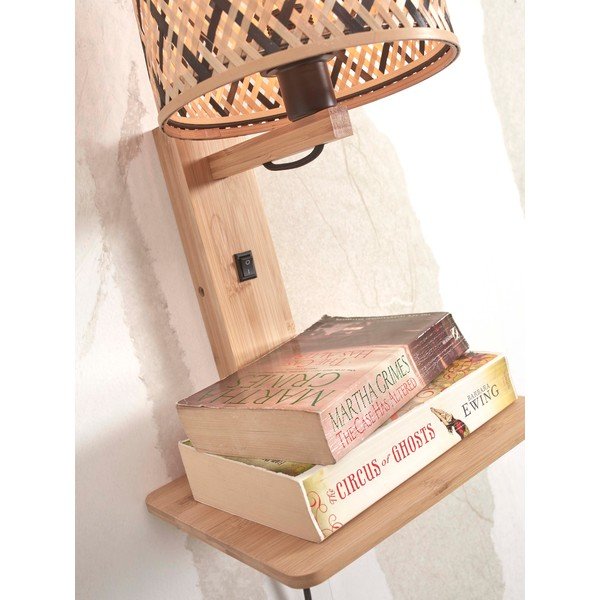 Lampada da parete in nero-naturale ø 18 cm Java - Good&Mojo-image-4