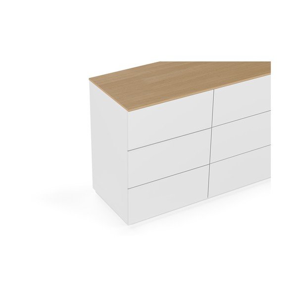 Cassettiera bassa bianca 120x84 cm Join - TemaHome-image-4