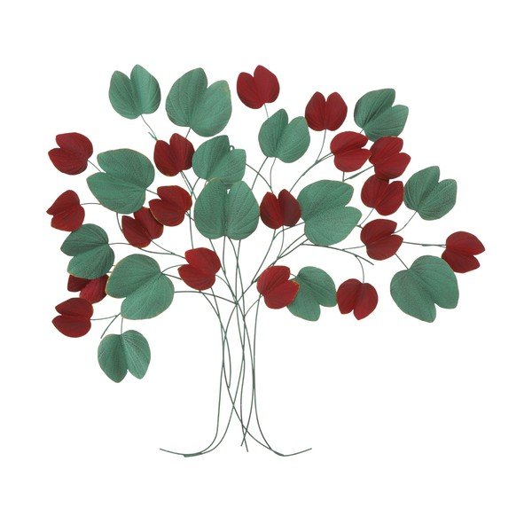 Decorazione murale rossa e verde Albero, 105 x 94 cm - Mauro Ferretti