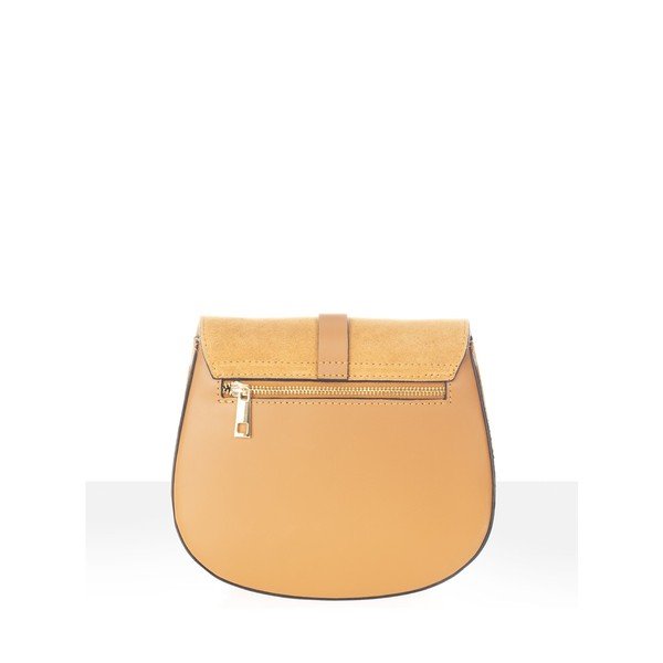 Borsa Lucia in pelle marrone cognac e gialla - Anne & Elle-image-2