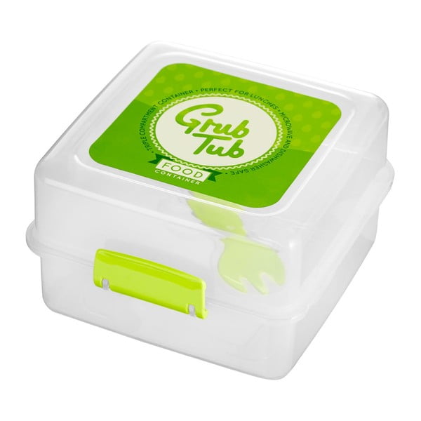 Set di 2 scatole per snack con coperchio verde Grub Tub, 13,5 x 10 cm - Premier Housewares