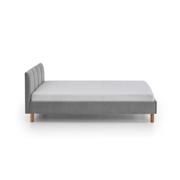 Letto singolo imbottito grigio rete non inclusa 120x200 cm Joker – Meise Möbel-image-2