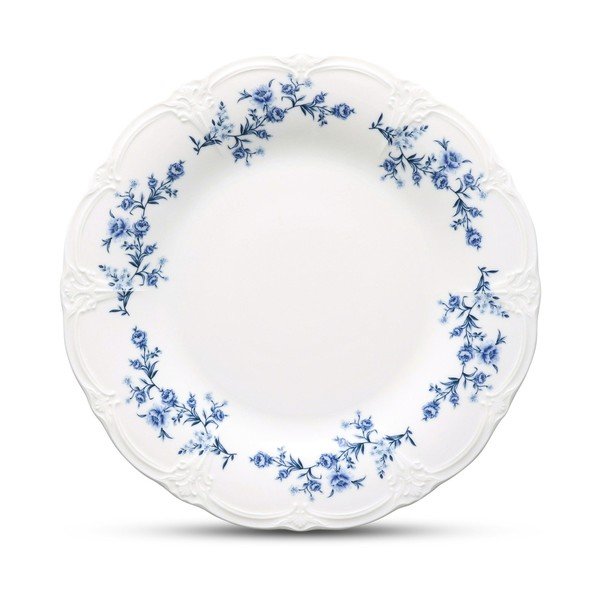 Piatto da portata bianco/blu in porcellana ø 32 cm Retro – BonBistro
