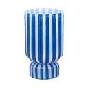 Vaso blu in vetro (altezza totale 26 cm) Rayado Retro – PT LIVING