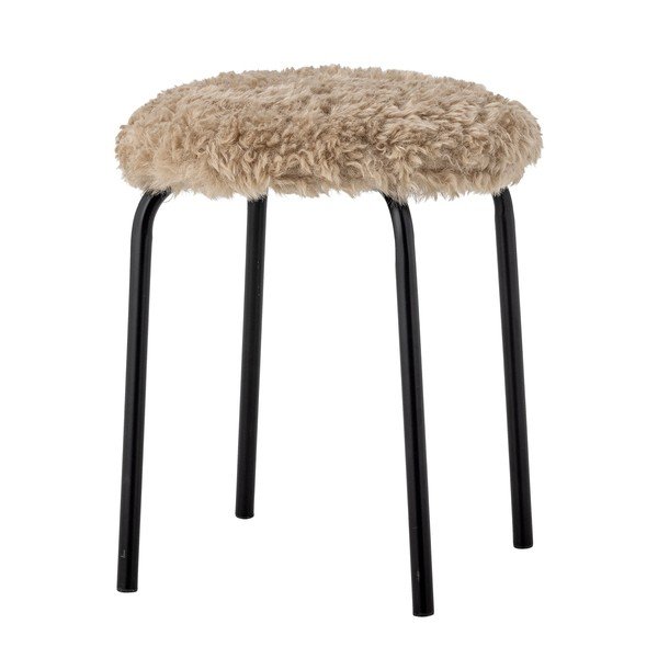 Sgabello beige in metallo impilabile Linard – Bloomingville