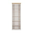 Libreria bianca in pino massiccio 74x223x37 cm Anita – Støraa