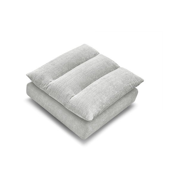 Poggiapiedi grigio chiaro con rivestimento in ciniglia Neil – Bobochic Paris-image-3