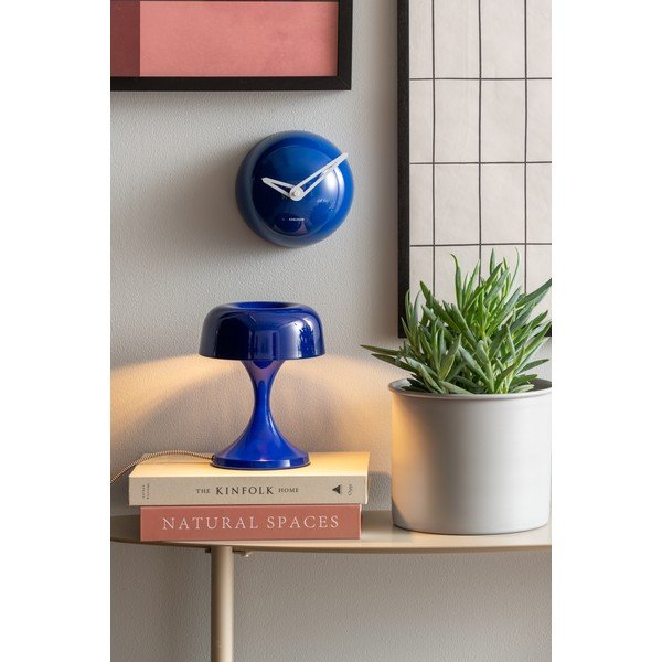 Lampada da tavolo blu in metallo (altezza totale 20 cm) Moda Retro – Leitmotiv-image-1